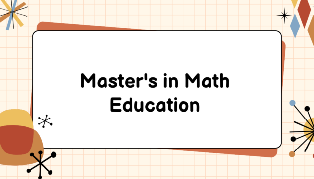 Master's in Math Education